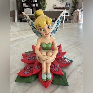 RETIRED ENESCO JIM SHORE DISNEY SHOWCASE TINKER BELL FIGURINE FESTIVE FAIRY 6" T